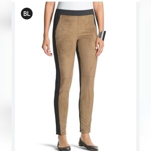 BLACK LABELSuede-Front Leggings